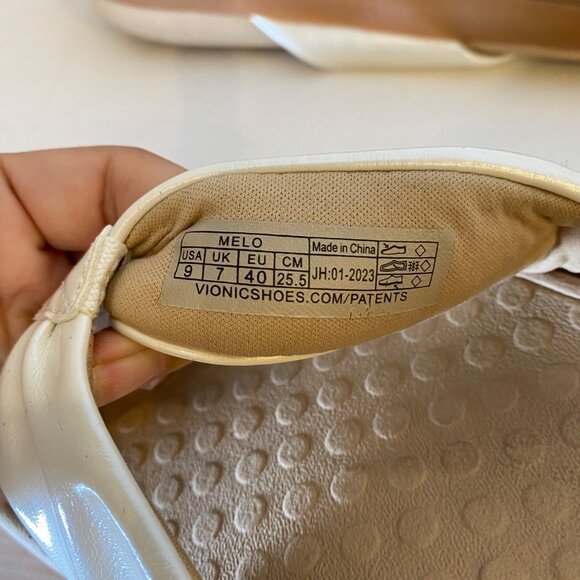 Vionic Tide Melo Toe-Post Flip Flop Thong Sandals Arch Support Ivory Slides - Picture 7 of 7